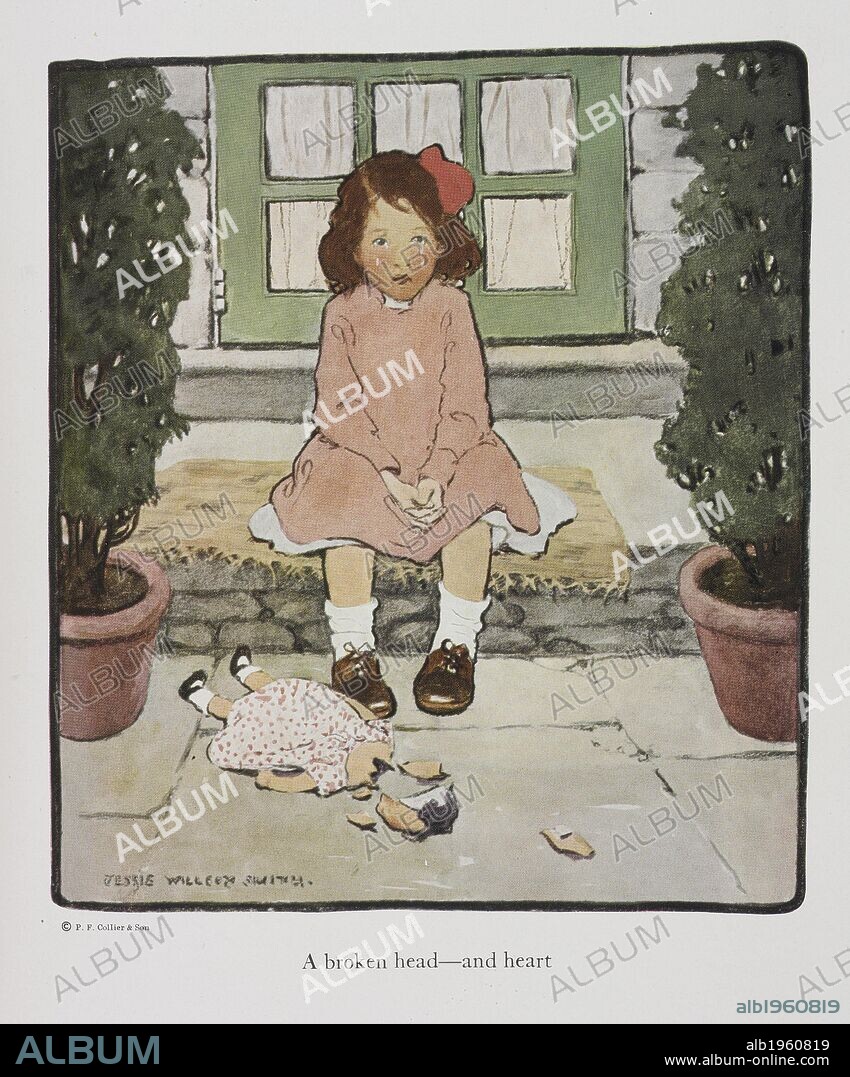 JESSIE WILLCOX SMITH and ANNA ALICE CHAPIN. A broken head- and heart. The Everyday Fairy Book... G. G. Harrap & Co.: London, 1917. Source: 12802.d.3, opposite page 124. Language: English.