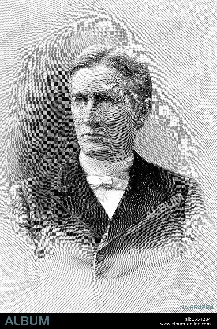 George Frederick Wright (1838-1921). American geologist and Congregational minister. Defended Darwinism, Engraving published 1892.