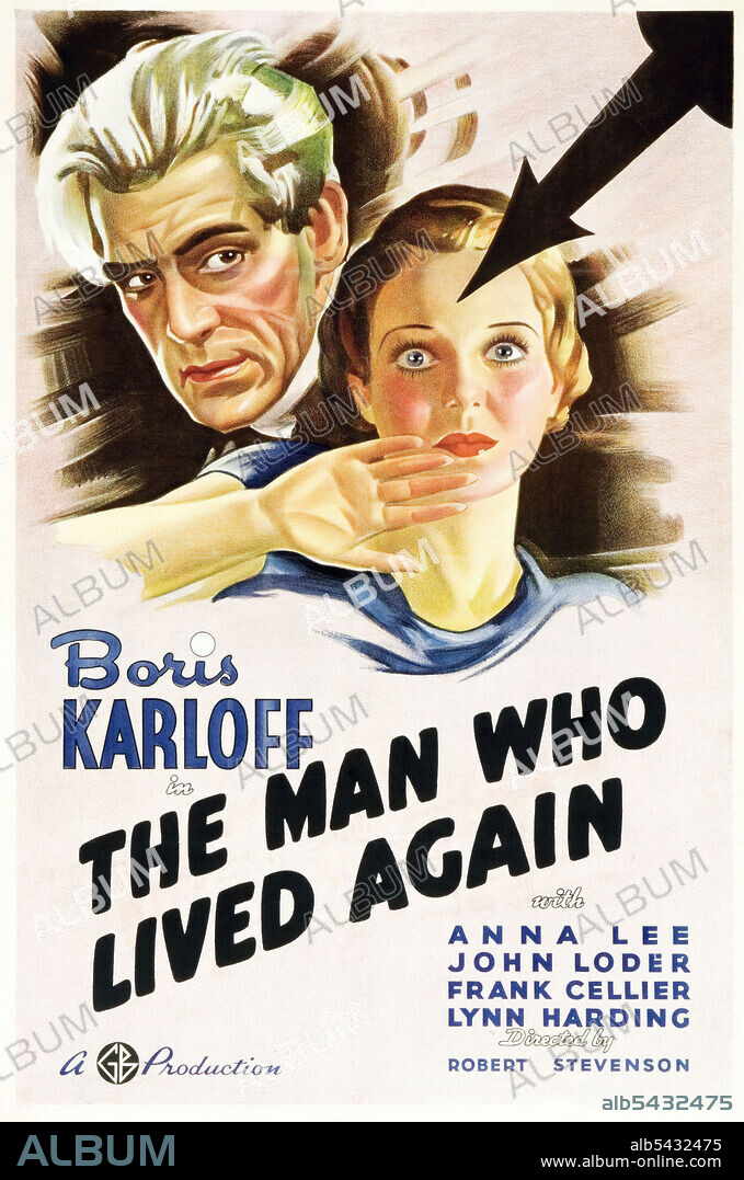 ANNA LEE y BORIS KARLOFF en EL HOMBRE QUE CAMBIO SU MENTE, 1936 (THE MAN WHO CHANGED HIS MIND), dirigida por ROBERT STEVENSON. Copyright GAINSBOROUGH/GAUMONT-BRITISH.