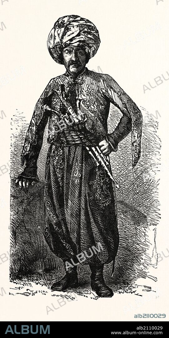 TURKISH BEY, OF BITLESS, KURDISTAN. Kurdistan refers to parts of eastern Turkey (Turkish Kurdistan), northern Iraq (Iraqi Kurdistan), northwestern Iran (Iranian Kurdistan) and northern Syria (Western Kurdistan) inhabited mainly by Kurds.