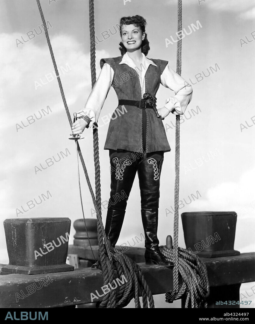 MAUREEN O'HARA in AGAINST ALL FLAGS, 1952. Copyright UNIVERSAL INTERNATIONAL.