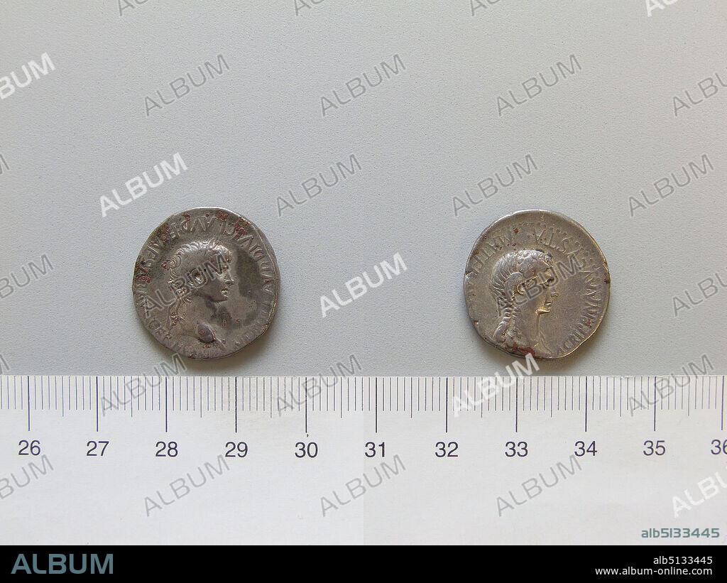 Ruler: Nero, Emperor of Rome, Roman, A.D. 3768, ruled A.D. 5468, Honorand: Agrippina the Elder, ca. 14 B.C.A.D. 33, Mint: Caesareia, Cappadocia, Didrachm of Nero, Emperor of Rome from Caesarea, 5860, silver, 7.15 g, 1:00, 22 mm, Made in Caesareia, Cappadocia, Roman, 1st century, Numismatics.