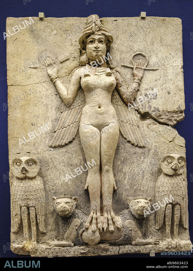 The Queen of the Night, 1800-1750 BC. C., paleobabylonian empire, British museum, London, England, Great Britain.