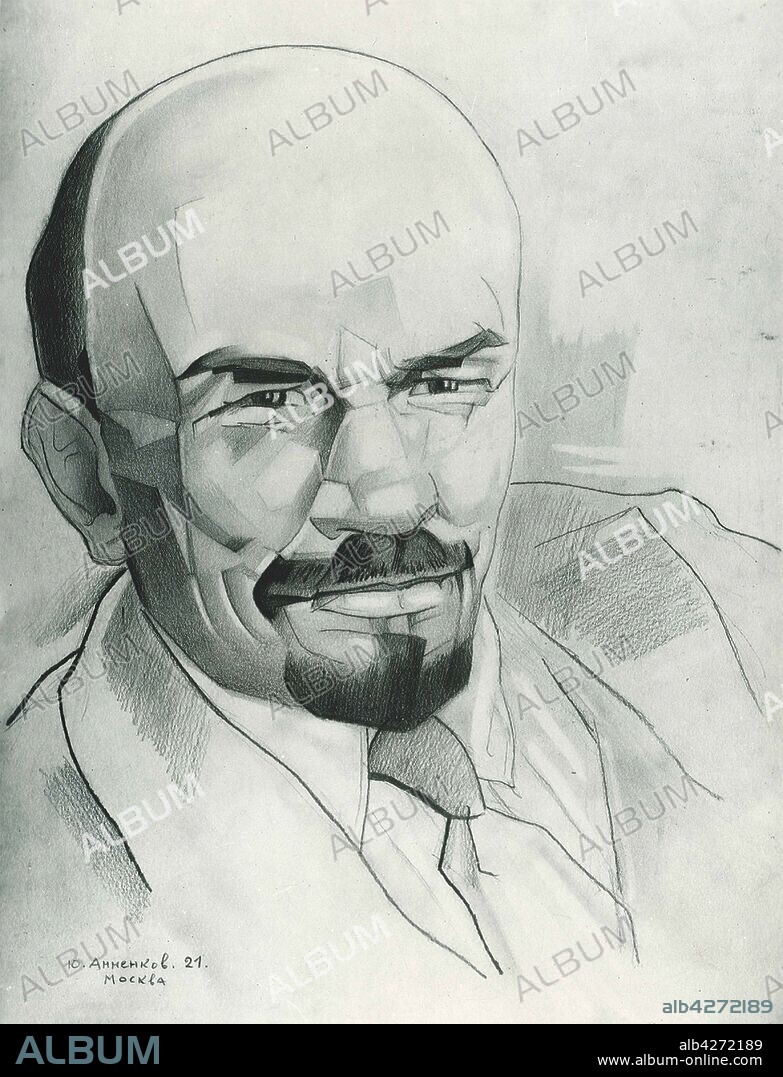 YURI PAVLOVICH ANNENKOV. Portrait of Vladimir Lenin (1870-1924).