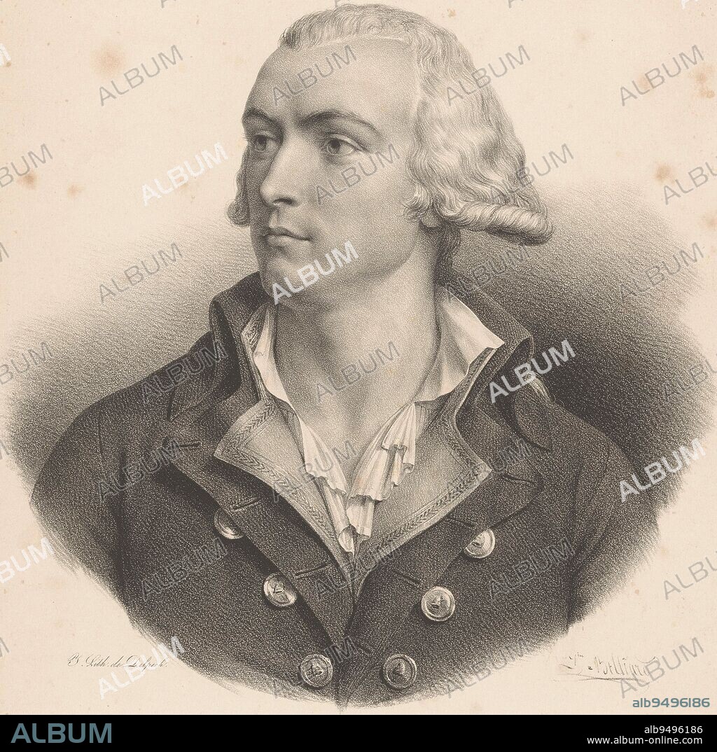 Portrait of the lawyer and politician Adrien Duport Portraits from 1789 to 1829 Iconographie des contemporaines ou portraits des personnes depuis 1789, jusqu'en 1829 , print maker: Zéphirin Félix Jean Marius Belliard, (mentioned on object), printer: veuve Delpech (Naudet), (mentioned on object), publisher: veuve Delpech (Naudet), (possibly), Paris, 1827, paper, h 359 mm × w 264 mm.