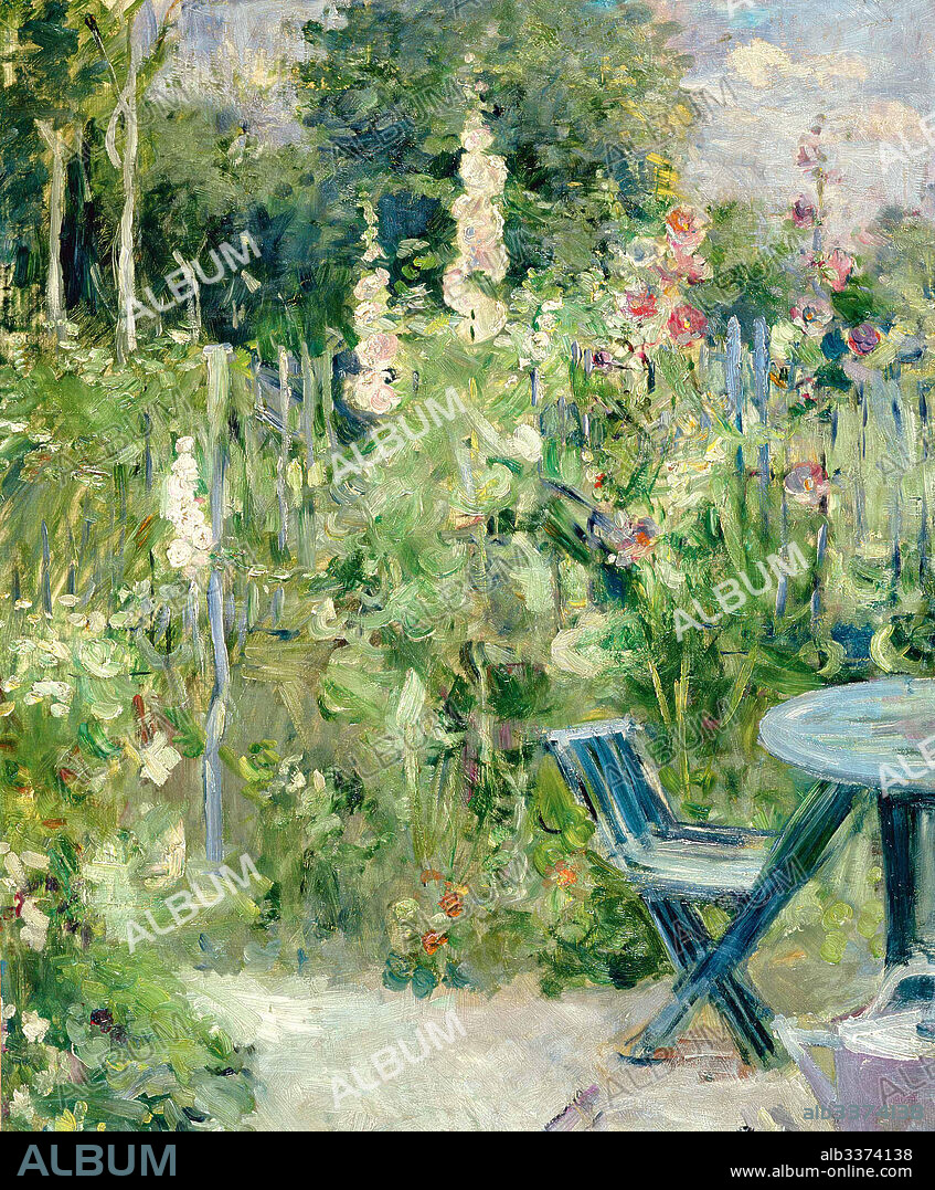 BERTHE MORISOT. Hollyhocks (Roses trémières).