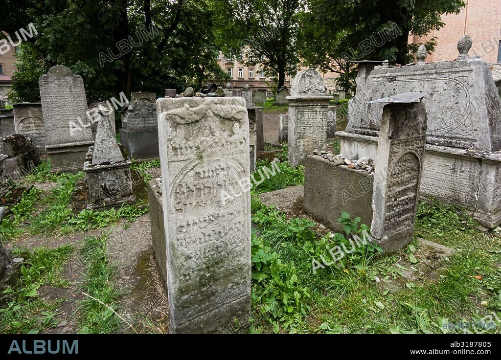 cementerio Remuh, siglo XVI,núcleo medieval de Kazimierz, centro histórico de los judíos ,Cracovia,Polonia,  eastern europe.