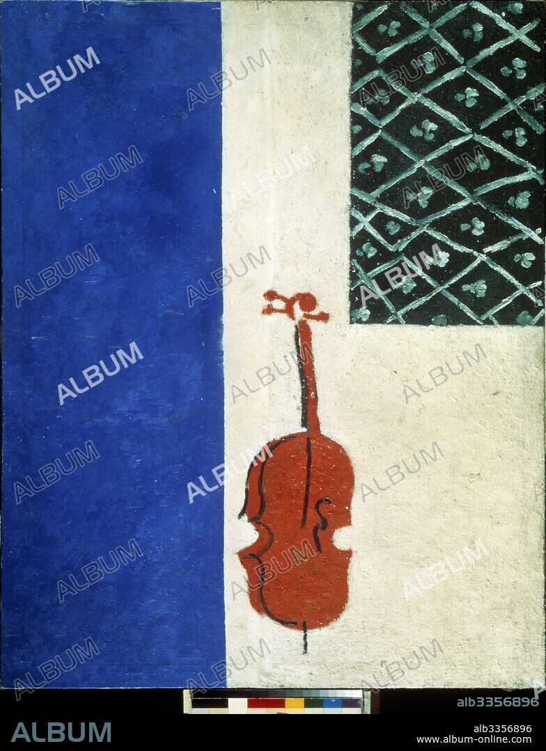 IVAN ALBERTOVICH PUNI (POUGNY). Still life. Red violin.