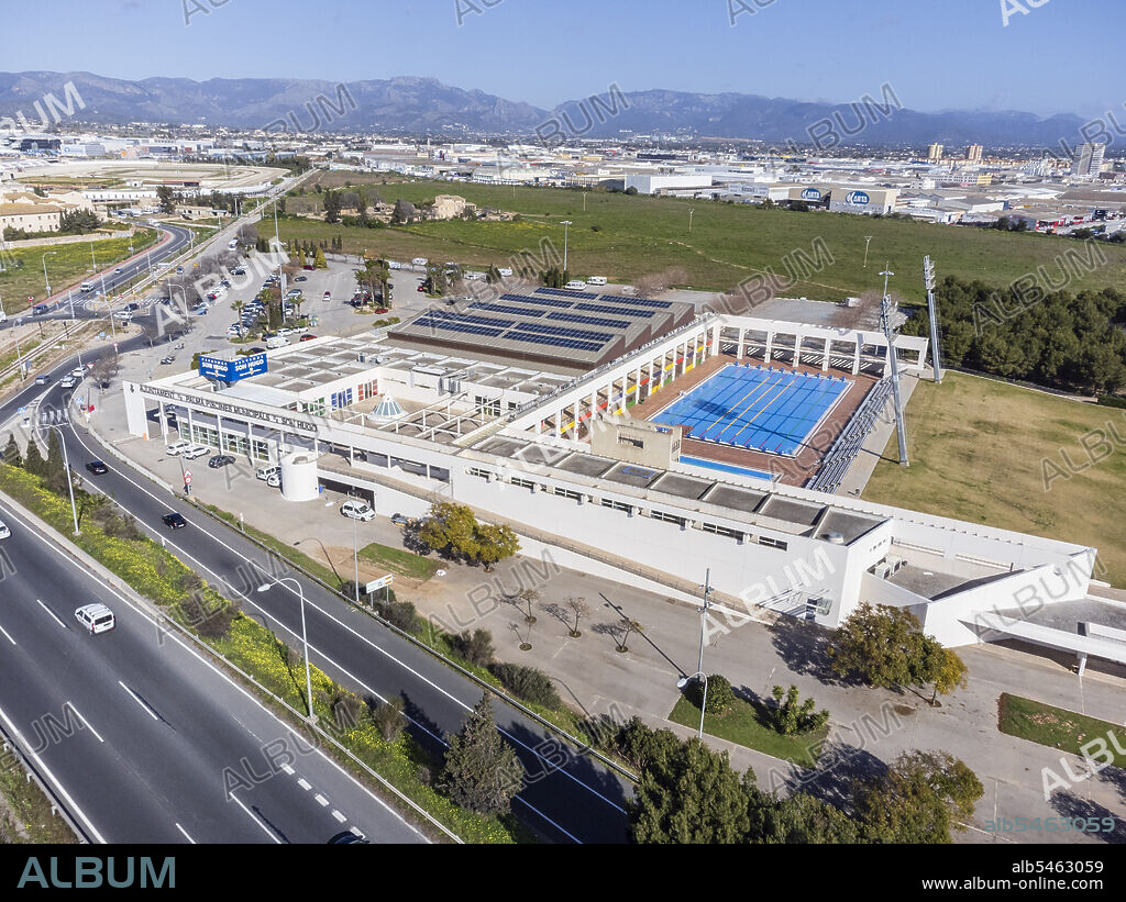 Son Hugo municipal swimming pools, Palma, Mallorca, Balearic Islands, Spain.