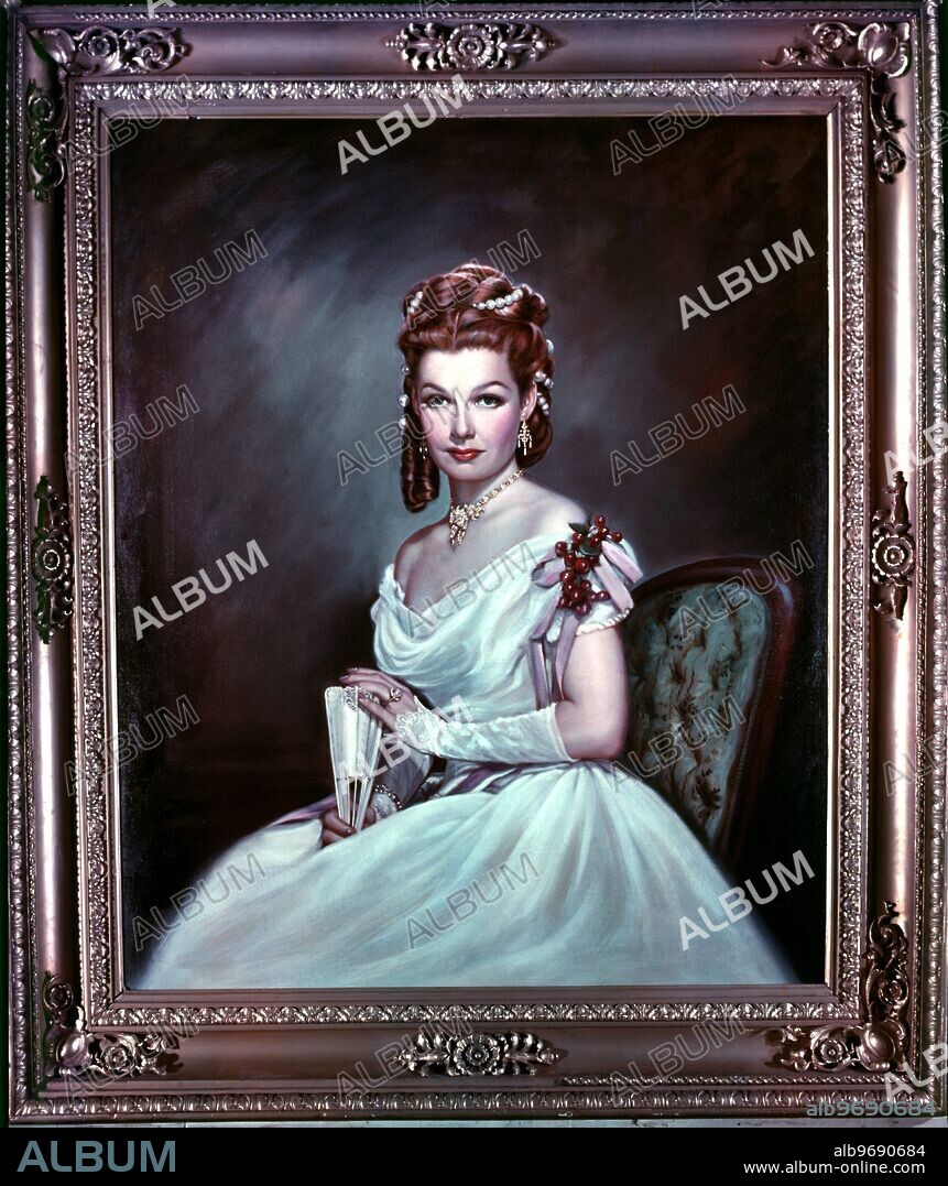 Ann Sheridan (February 21, 1915 - January 21, 1967) was an American film actress, born Clara Lou Sheridan in Denton, Texas. Shown here is a portrait of Ann Sheridan painted to represent her in SILVER RIVER in which she co-stars with Errol Flynn. She portrays a belle of the Civil War period in which the picture is laid. Sheridan's first asset when she started was her beauty, but emerged into one of Hollywood's top dramatic actresses. She was loaned for the first time by Warners to RKO for GOOD SAM. ©TopFoto.