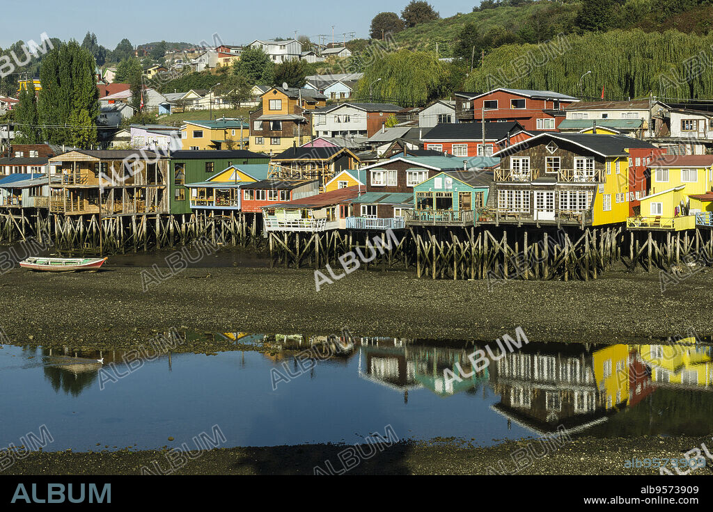 palafitos, Castro, archipiélago de Chiloé ,provincia de Chiloé ,región de Los Lagos,Patagonia, República de Chile,América del Sur.
