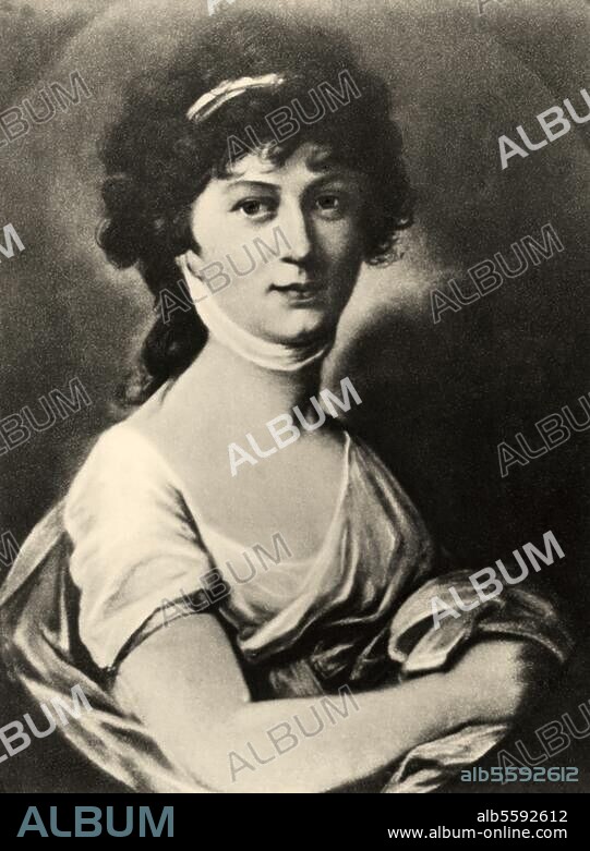 Wiesel, Pauline Geliebte des Prinzen Louis Ferdinand von Preußen (1772-1806). Porträt. Zeitgen. Gemälde.