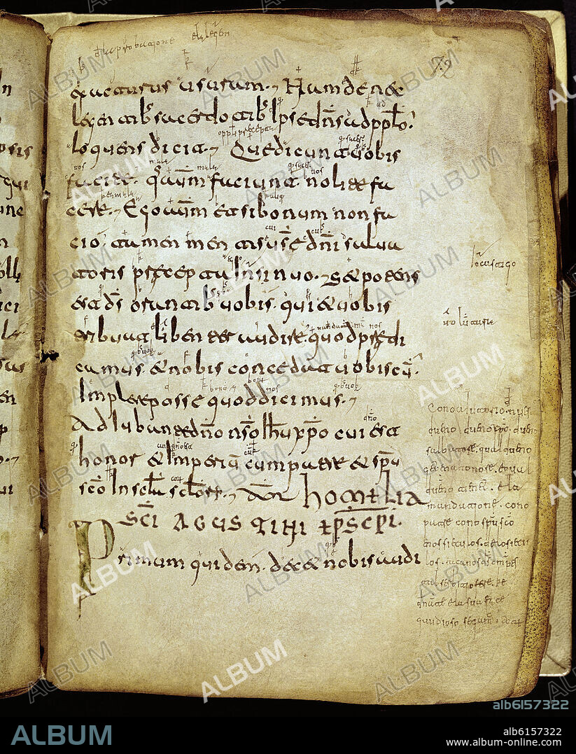 CODICE EMILIANENSE DE SAN MILLAN DE LA COGOLLA CON GLOSAS - PG 72R - SIGLO IX - 1ER ESCRITO EN CASTELLANO.