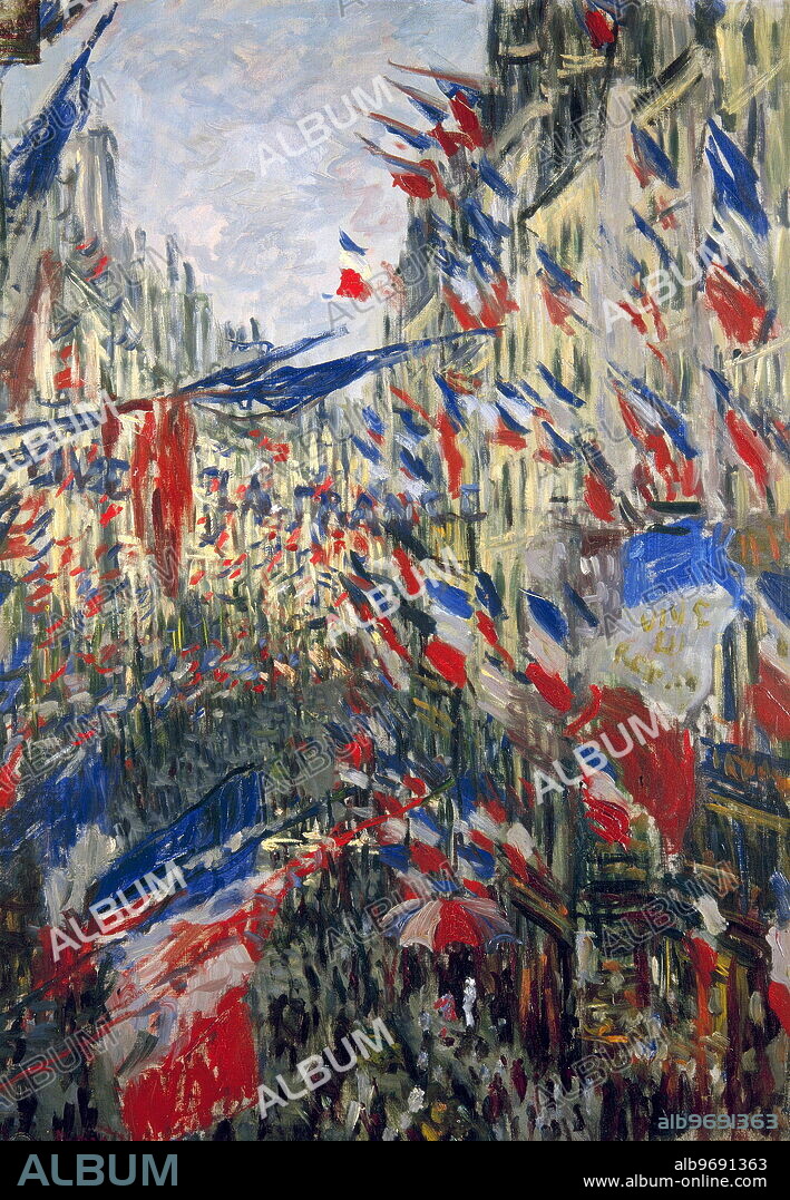 Claude Monet (1840-1926). RUE SAINT-DENIS, FÊTE DU 30 JUIN 1878. RUE SAINT-DENIS, CELEBRATION OF 30TH JUNE 1878. Musee des Beaux Arts, Rouen, France.