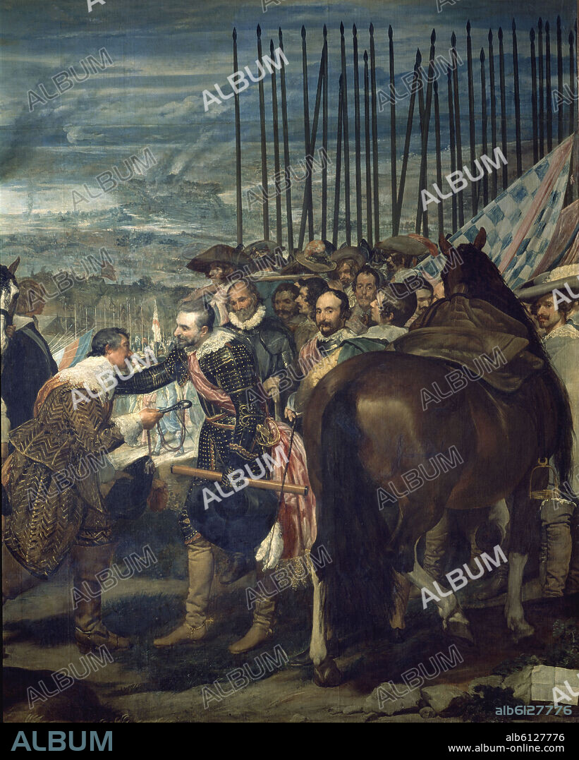 DIEGO VELAZQUEZ (1599-1660). 'The Surrender of Breda (detail)', 1634, Oil on canvas, P01172.