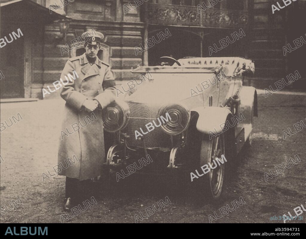 ANONYMOUS. Grand Duke Dmitri Pavlovich of Russia (1891-1941) with his car.