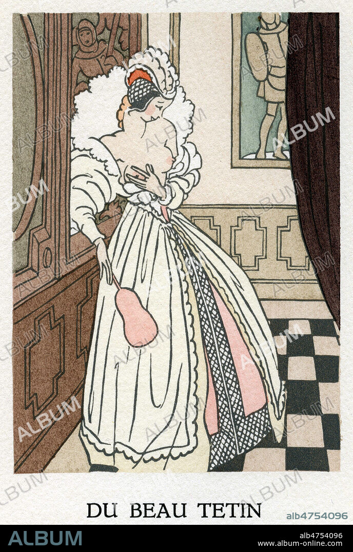 Du beau tetin par Clement MAROT (1496-1544). Illustration de Sylvain SAUVAGE (1888-1948) pour Florilege de la poesie amoureuse recueillie par Andre BERRY. Credit : Collection Jonas/KHARBINE-TAPABOR.