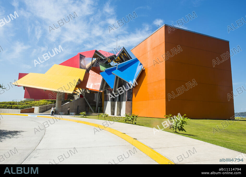 The colourful Biomuseo (The Biodiversity Museum) (Panama Bridge of Life), Panama City, Panama, Central America.