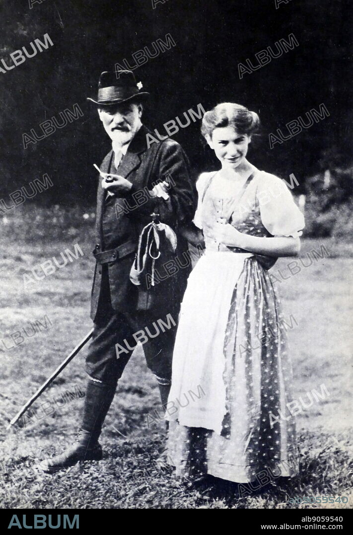 Sigmund and Anna Freud (daughter) 1929. Sigmund Freud (1856 - 23 September 1939); Austrian neurologist and the founder of psychoanalysis. 1929.