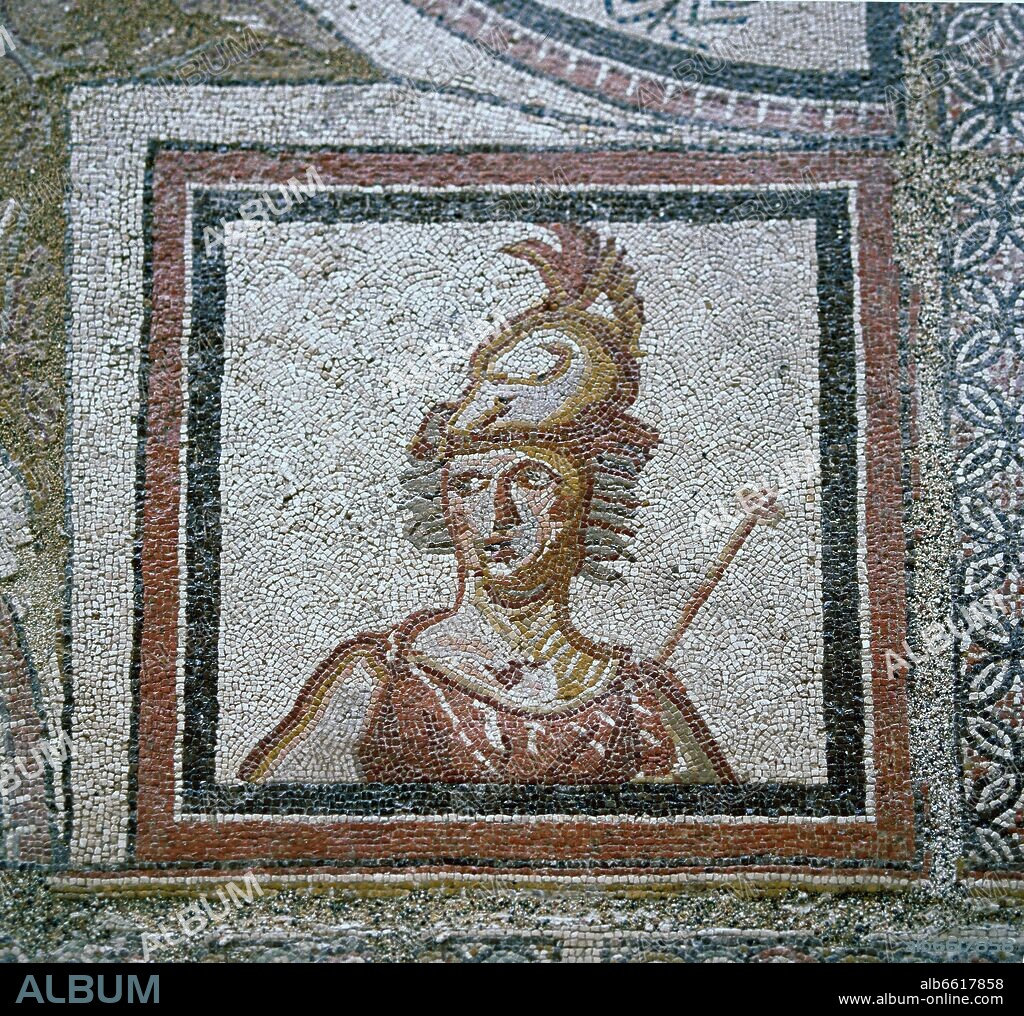 ATENEA - MOSAICO ROMANO DE LA  VILLA DE MATERNO CINEGIO- S IV.
