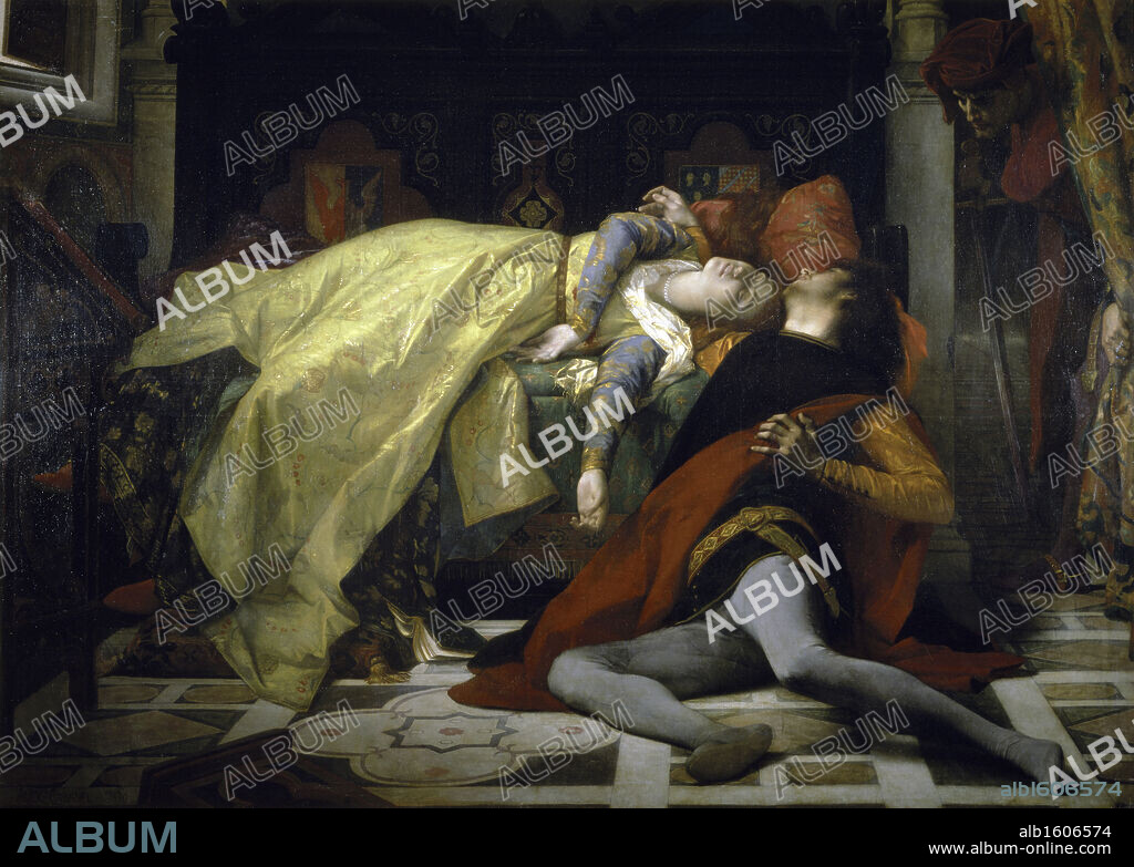 Death of Francesca da Rimini and Paolo Malatesta  1870  Alexandre Cabanel (1823-1889 French)   Oil on canvas  Musee d'Orsay, Paris, France.