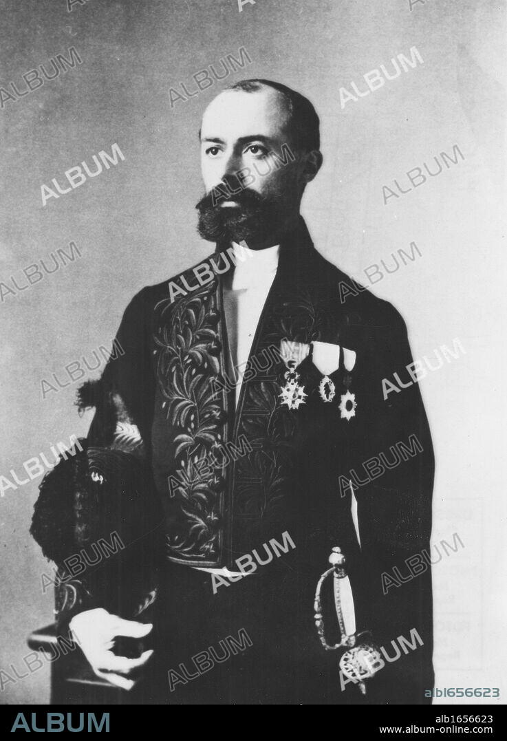 (Antoine) Henri Becquerel (1852-1908) French physicist: Fluorescence: Radioactivity: shared 1903 Nobel prize for physics with Pierre and Marie Curie. Photograph.