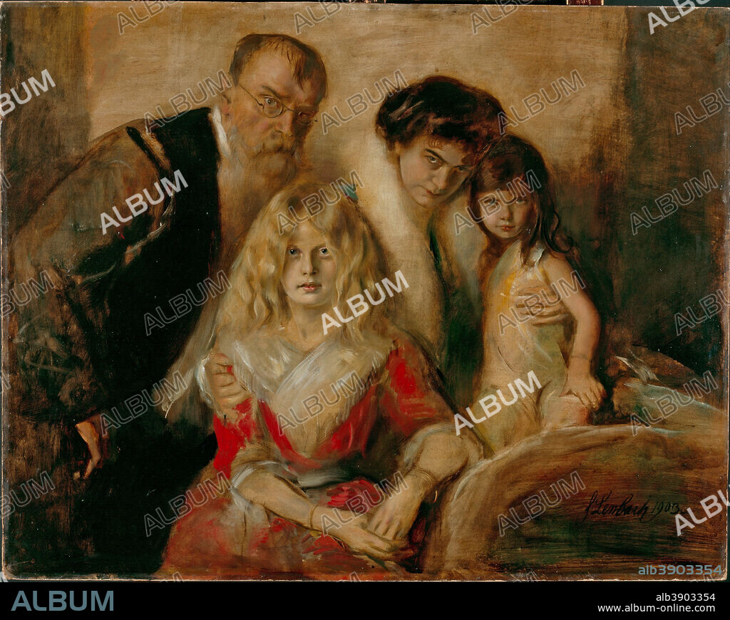 FRANZ VON LENBACH. Family von Lenbach. Date/Period: 1903. Width: 122 cm. Height: 96 cm (Complete).