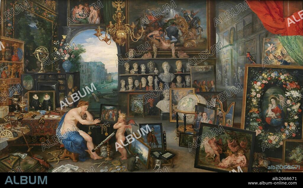 PETER PAUL RUBENS y JAN BRUEGHEL EL VIEJO. Pedro Pablo Rubens; Jan Brueghel 'el Viejo' / 'La Vista', 1617, Escuela Flamenca, Óleo sobre Tabla, 64,7 cm x 109,5 cm, P01394.