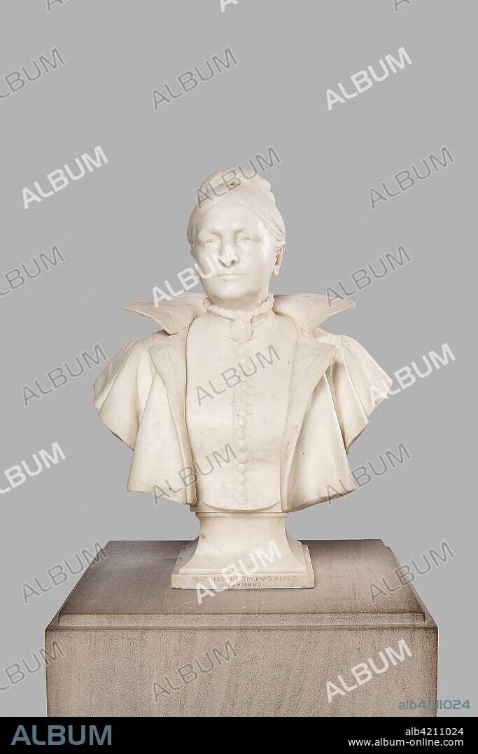 Bust of Mary Harris Thompson, M. D. Daniel Chester French; American, 1850-1931. Date: 1902. Dimensions: 71.1 × 58.4 cm (28 × 23 in.). Marble. Origin: United States.