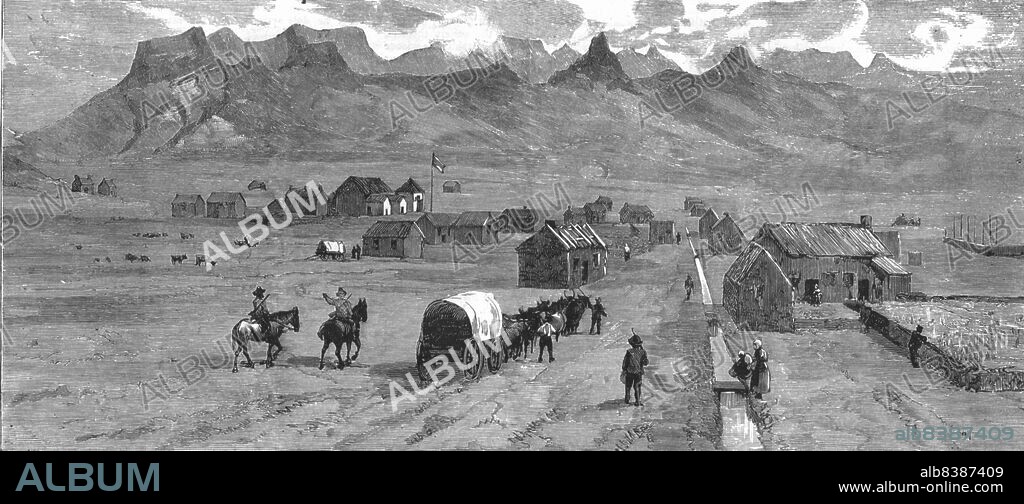 'Vrijheid, the intended capital of the new Dutch annexation in Zululand, South Africa', 1886. From "The Graphic. An Illustrated Weekly Newspaper Volume 33. January to June, 1886".