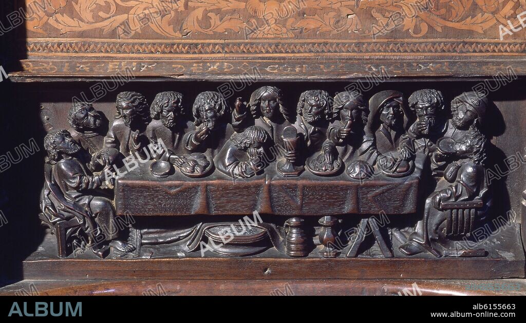 RODRIGO ALEMÁN. DETALLE DE LA SILLERIA DEL CORO DE LA CATEDRAL DE PLASENCIA - SIGLO XVI.