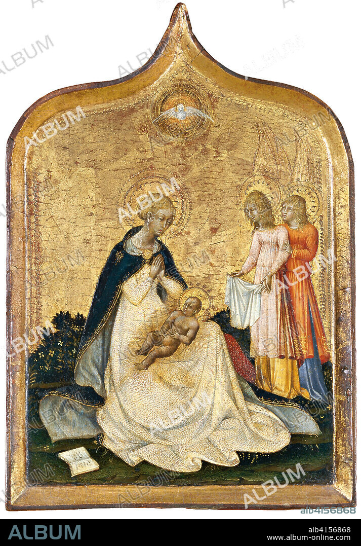 Giovanni di Paolo (Siena, c. 1399-1482). La Virgen de la Humildad (hacia 1440). Temple y oro sobre tabla. 32,5 x 22,5 cm.