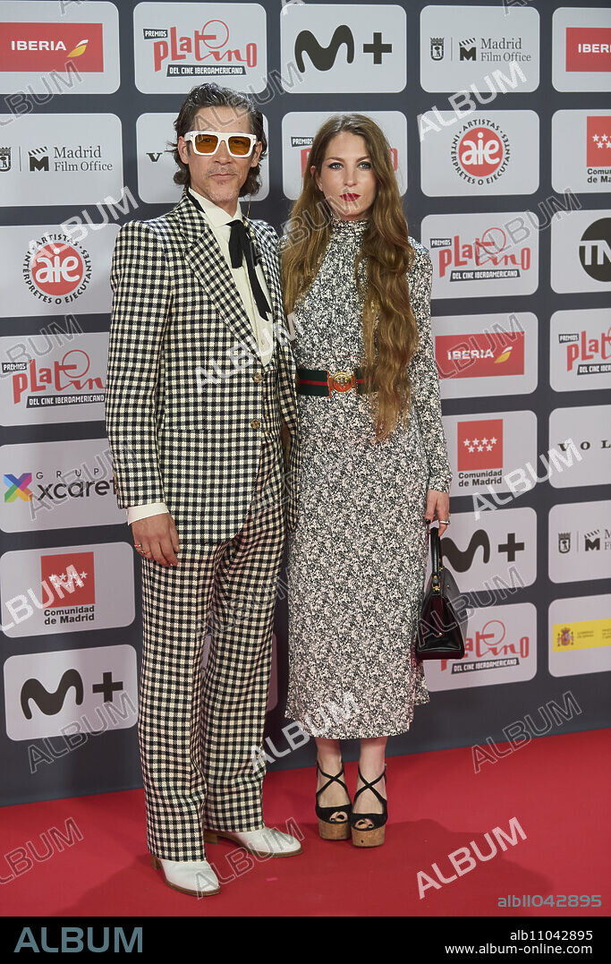 Oscar Jaenada, Natalia Arranz attends Platino Awards 2022 - Red Carpet at Palacio Municipal de Congresos on May 1, 2022 in Madrid, Spain.