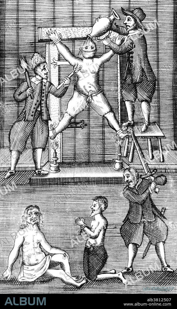 The Amboyna massacre was the 1623 torture and execution on Ambon Island (Maluku, Indonesia) of 20 men, including 10 in the service of the English East India Company, and Japanese and Portuguese traders, by agents of the Dutch East India Company, on accusations of treason. In February 1623 a Japanese mercenary was caught in the act of spying on the defenses of the fortress Victoria. When questioned under torture the soldier confessed to a conspiracy with other Japanese mercenaries to seize the fortress and assassinate the governor. He also implicated the head of the English factors, Gabriel Towerson. Towerson and the other English personnel in Amboina and adjacent islands were arrested and questioned. In most, but not all, cases torture was used during the questioning. Torture consisted of having water poured over the head, around which a cloth was draped, bringing the interrogated repeatedly close to suffocation (waterboarding). According to Dutch trial records, most suspects confirmed that they were guilty as charged, with or without being tortured. Since the accusation was treason, those that confessed were sentenced to death. Six were pardoned, but on March 9, 1623 the others were beheaded, and Towerson was impaled on a pole for all to see.