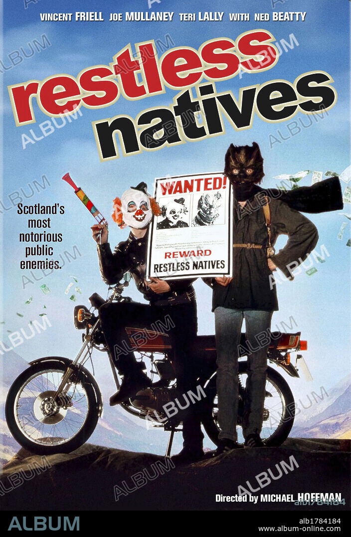 Poster of RESTLESS NATIVES, 1985, directed by MICHAEL HOFFMAN. Copyright THORN EMI.