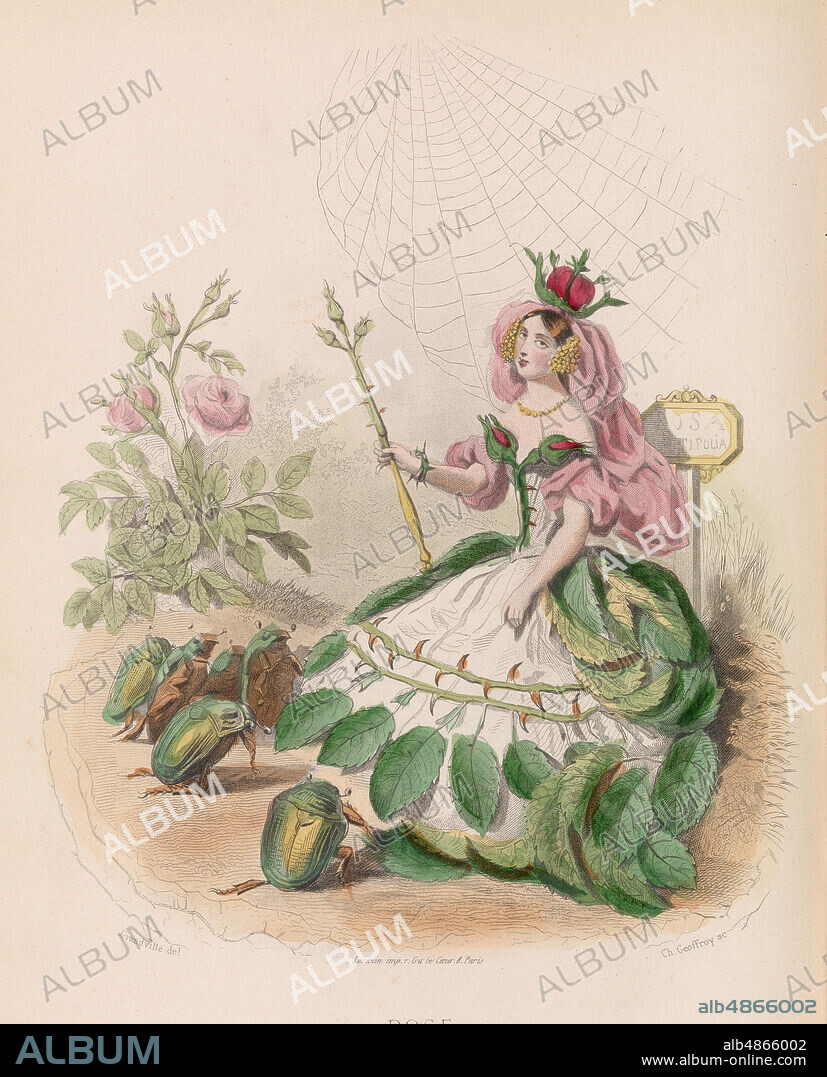 CHARLES-MICHEL GEOFFROY. Les Fleurs Animées, 1867.