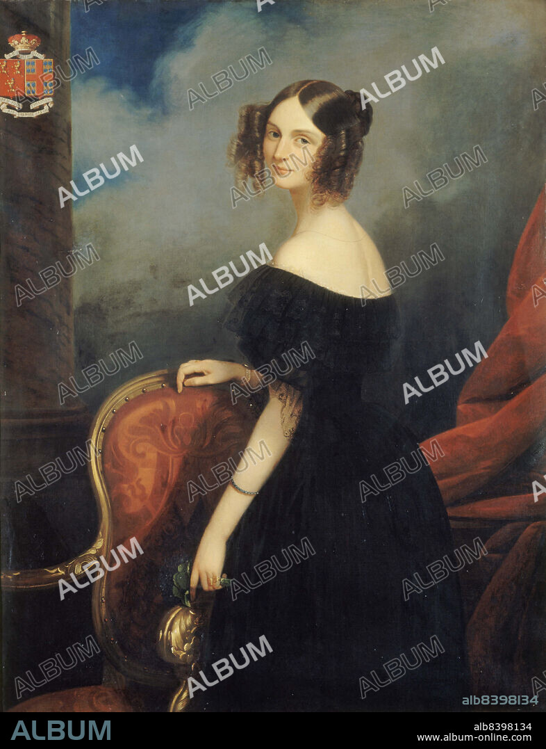 CLAUDE-MARIE DUBUFE. Portrait de la duchesse de Valençay, comtesse de Talleyrand-Périgord., c.1838.