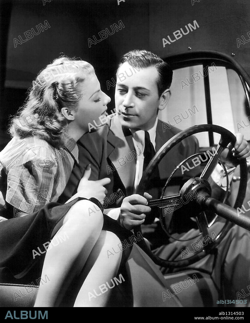 ANN SHERIDAN y GEORGE RAFT en LA PASIÓN CIEGA, 1940 (THEY DRIVE BY NIGHT), dirigida por RAOUL WALSH. Copyright WARNER BROTHERS.