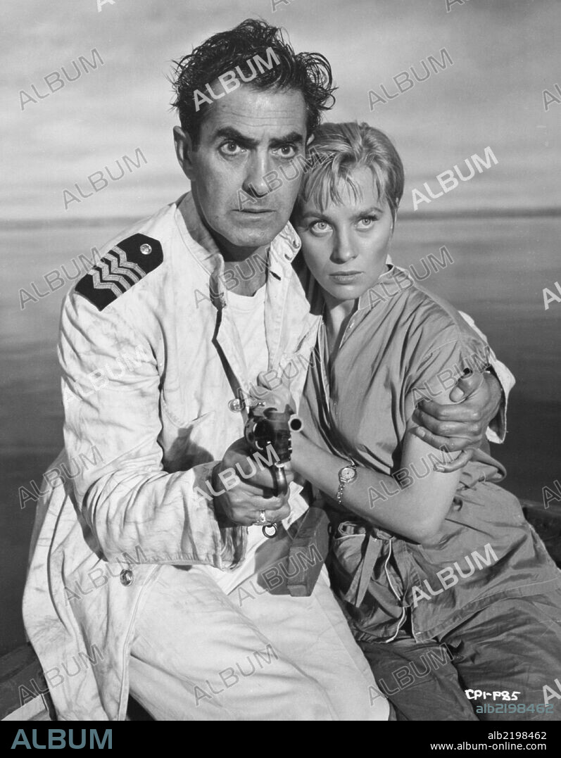 MAI ZETTERLING und TYRONE POWER in SEVEN WAVES AWAY, 1957. Copyright COLUMBIA PICTURES.