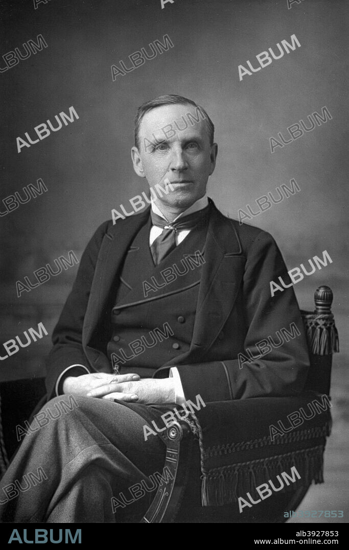 John Morley (1838-1923), 1st Viscount Morley of Blackburn, 1890. Morley was a British Liberal statesman, writer and newspaper editor. From The Cabinet Portrait Gallery, first series, Cassell and Company Limited (London, Paris and Melbourne, 1890).