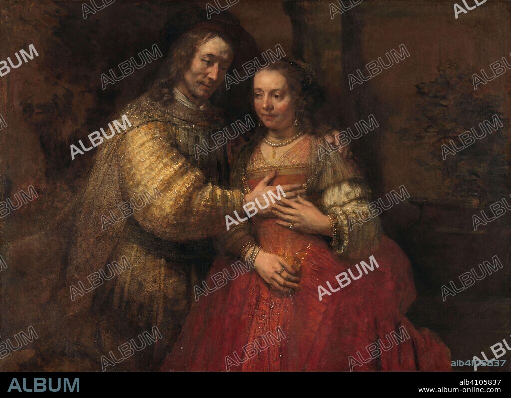 REMBRANDT. Isaac and Rebecca, Known as 'The Jewish Bride'. Portrait of a Couple as Isaac and Rebecca, known as 'The Jewish Bride'. Dating: c. 1665 - c. 1669. Measurements: h 121.5 cm × w 166.5 cm.