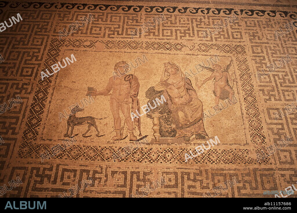 Mosaic, House of Dionysos, Paphos, Cyprus, Europe.