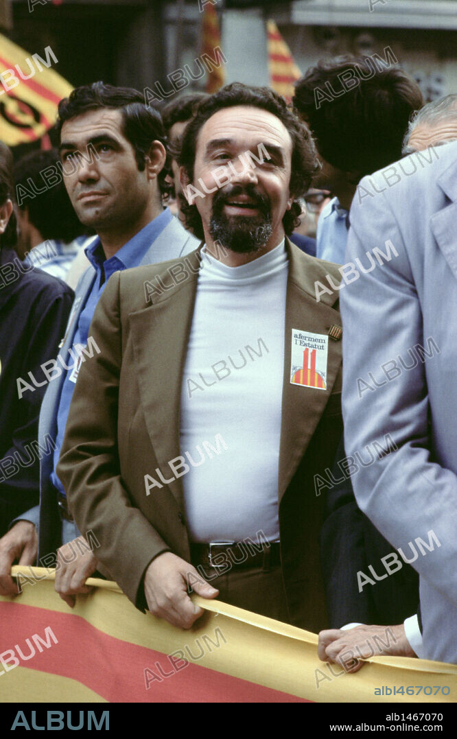 GUTIERREZ DIAZ, Antonio (n. Premià de Mar,1929). Político español. Dirigente del Partido Socialista Unificado de Cataluña (PSUC) durante el franquismo. Diputado por Barcelona en 1977. Desde diciembre de 1977 fue uno de los consejeros políticos del Consell de la Generalitat provisional. Antonio Gutierrez en la Diada de 1979. Barcelona.