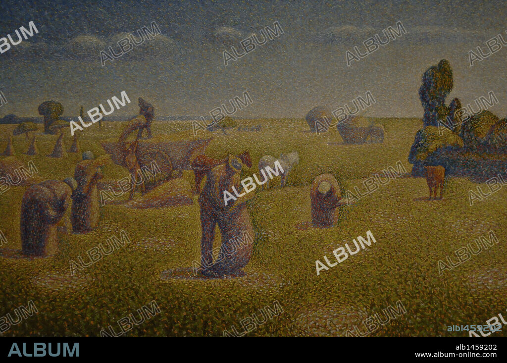 ARTE SIGLO XIX. FRANCIA. CHARLES ANGRAND (1854-1926). Pintor neoimpresionista francés. "LOS SEGADORES" (1892). Oleo sobre lienzo. Museo de Bellas Artes. HOUSTON. Estado de Texas. Estados Unidos.