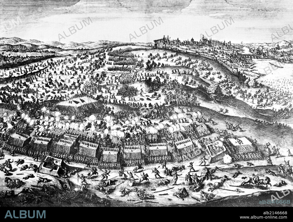 The Battle At White Mountain (Bila Hora) Fought Near Prague On November 8Th, 1620. A Period Engraving. The Battle Was Lost By The Czech Side And Marked The Beginning Of The 30 Years War. (Photo by: Sovfoto/UIG via Getty Images).