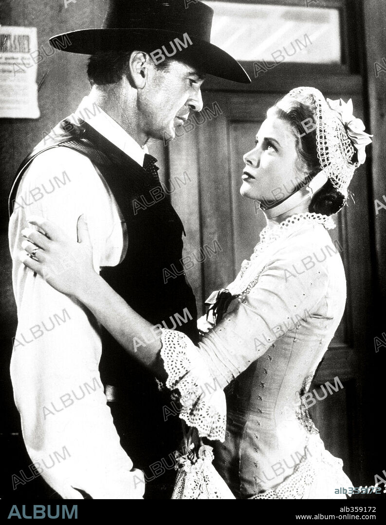 GARY COOPER und GRACE KELLY in HIGH NOON, 1952, unter der Regie von FRED ZINNEMANN. Copyright STANLEY KRAMER CO./UNITED ARTISTS.