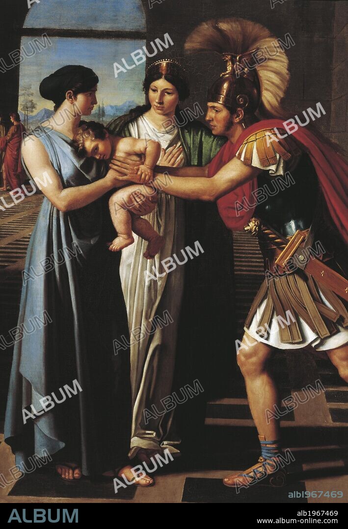 Andromache intercepting Hector at the Scaean Gate, by Fernando Castelli, 1811, oil on canvas, 160x220 cm.