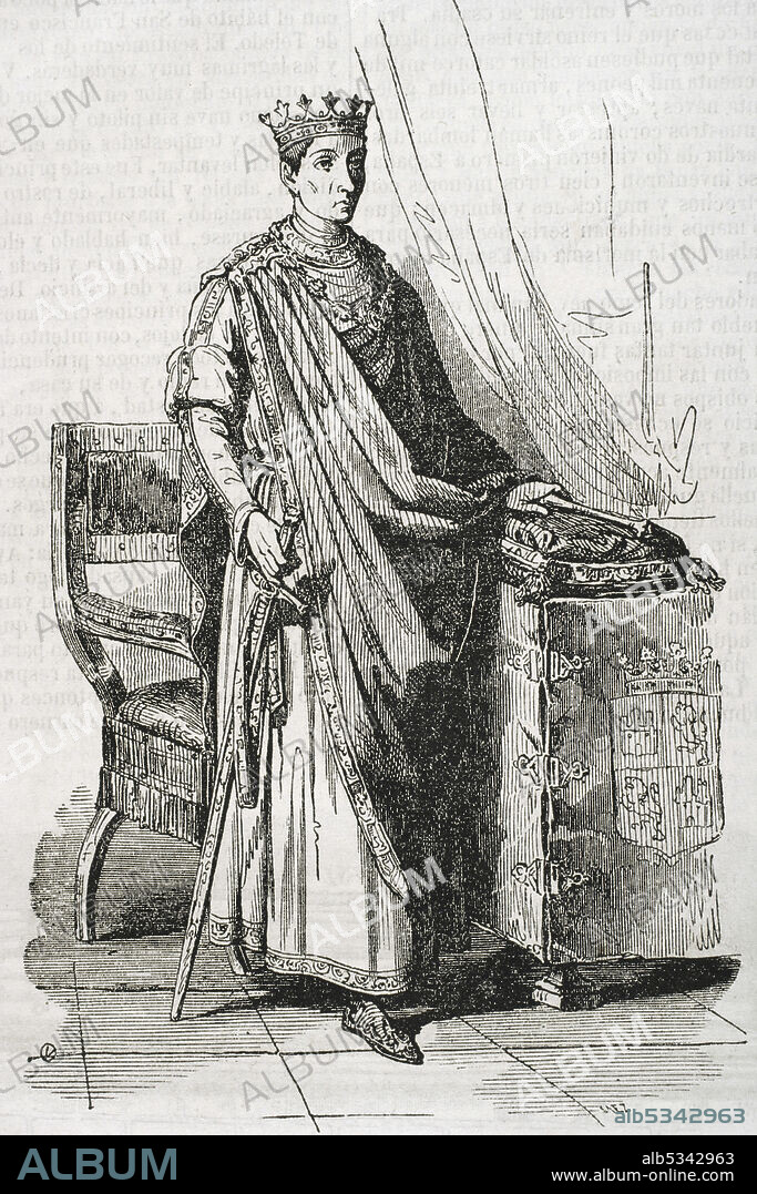 John II of Castile (1405-1454). King of Castile between 1406-1454. House of Trastamara. Engraving. Historia General de España by Father Mariana. Madrid, 1852.