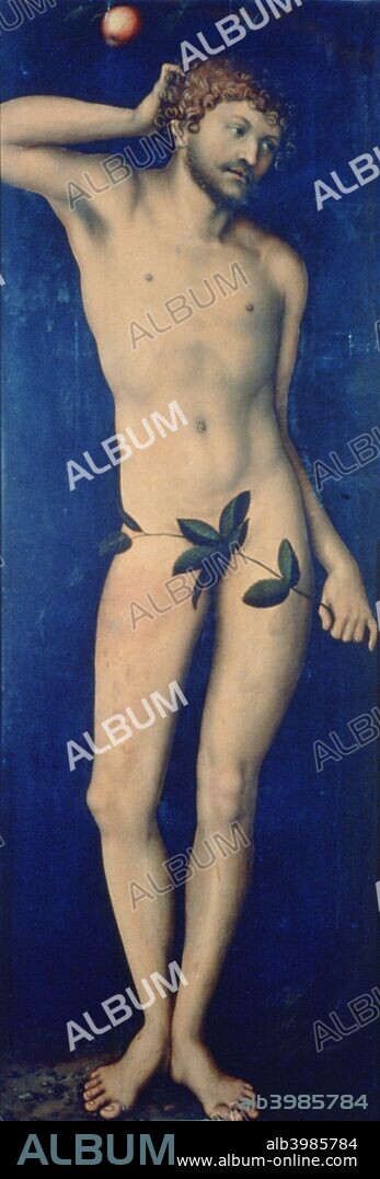 'Adam', 1528. From the collection of the Galleria degli Uffizi, Florence, Italy.