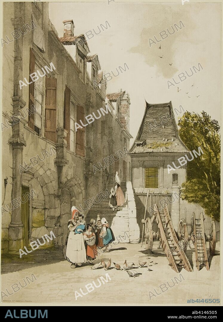 L'Abaye St. Amand, Rouen. Thomas Shotter Boys (English, 1803-1874); published by Charles Joseph Hullmandel (English, 1789-1850). Date: 1839. Dimensions: 370 × 270 mm (image/sheet); 553 × 449 mm (primary support). Color lithograph on paper. Origin: England.